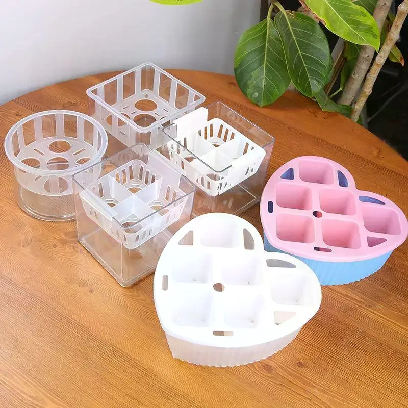 

Набор для выращивания тюльпанов: акриловый лоток с контролем корней, прочный и устойчивый, корзина с 4-5 отверстиями, простой уход за луковицами, декор для дома, гидропонная установка