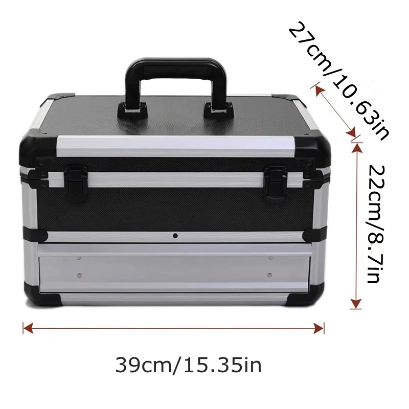 Portable Aluminum Case Tool Box With Drawers Portable Multi Tool Storage Case For tools Electric Suitcase Equipment Tools Organi