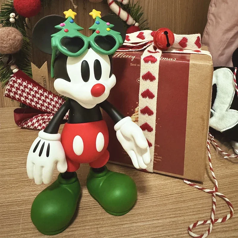 

Disney Mickey Anime Figure Toys Cartoon Christmas Limit Edition Statue Model Doll Desktop Decoration Christmas Brithday Gift