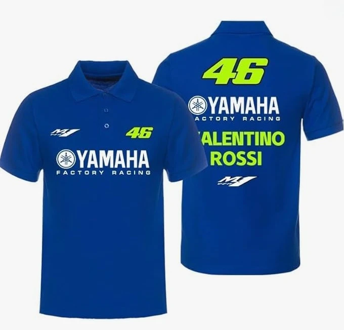 قميص بولو من القطن الأسود للرجال من Petronas Yamaha Factory Racing طراز Sepang Racing Team Summer Sponsor