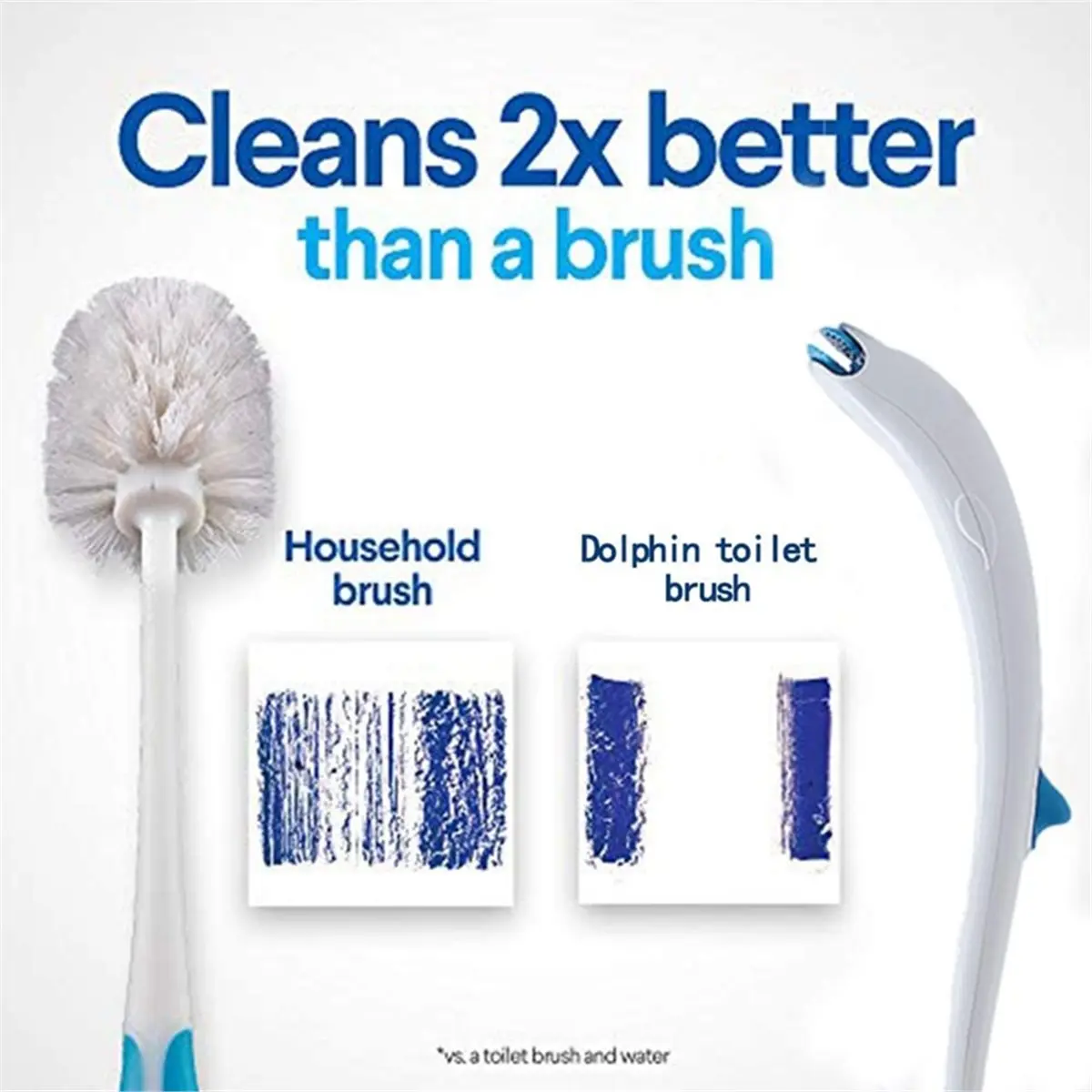 [NEW] Disposable Heads Toilet Brush Set Water Soluble Toilet Cleaning Brush No Blind Spots-Curved Style