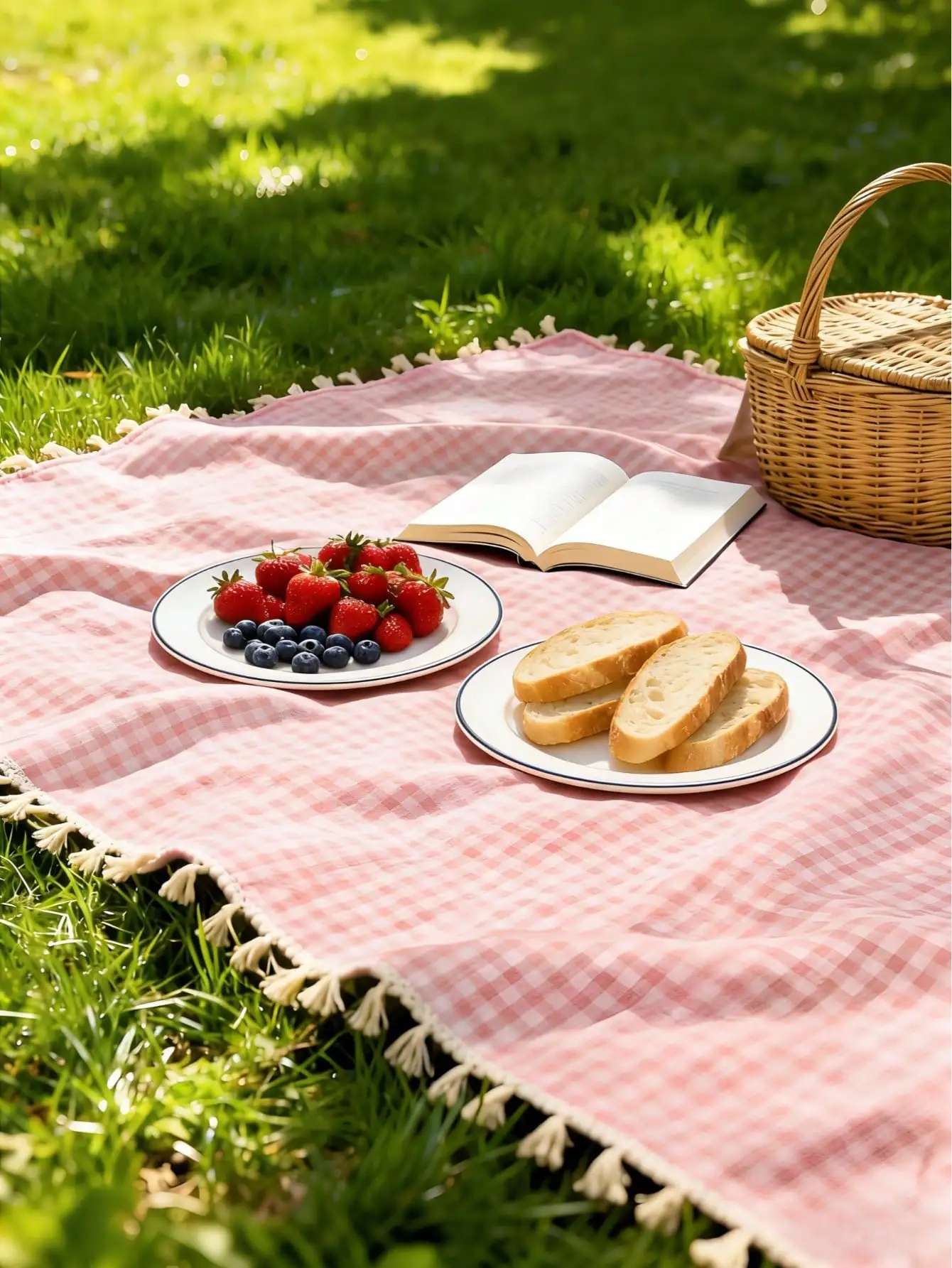 

1pc Captivating Black & White Checkered Rectangular Picnic Blanket - Ideal For Wedding, Holiday Celebrations, Woven Polyester Tablecloth With Tassels, Suitable For Winter Camping, Beach Outings, Photography Backdrops And Outdoor Picnics