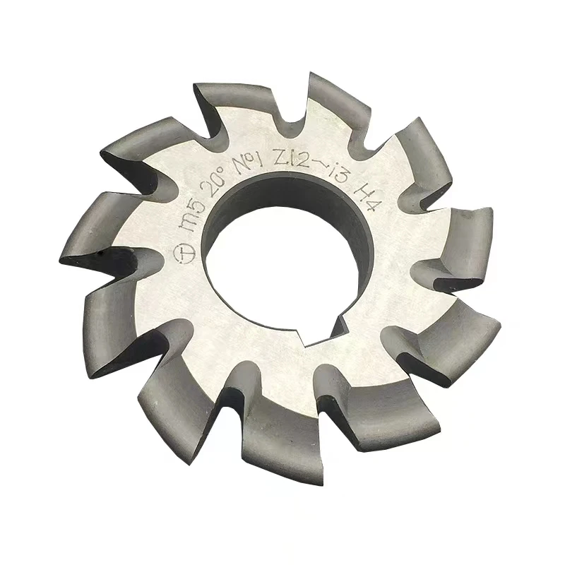 OUIO 1PCS M0.5 M0.75 M1 M1.25 M1.5 M2 M2.5 M3 M4 M5-M10 Modulus PA20 Degrees NO.1-NO.8 HSS Gear Milling Cutter Gear Cutting Tool