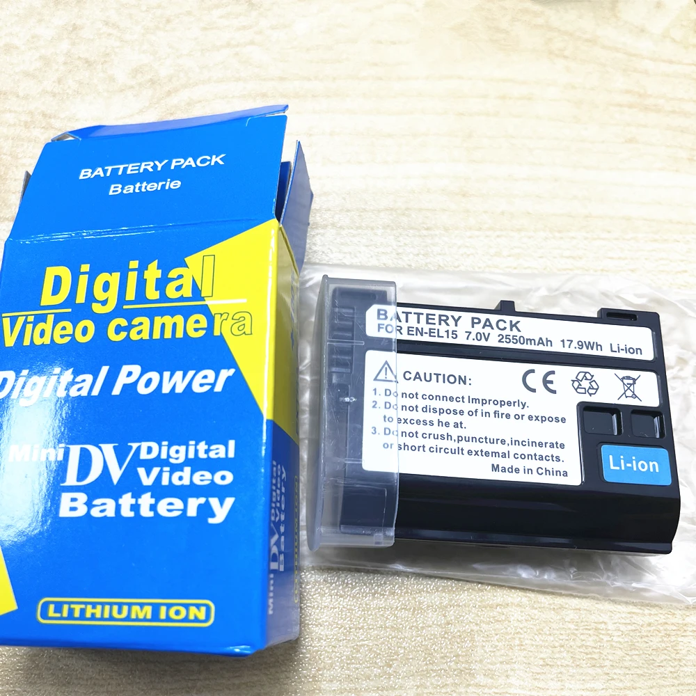EN-EL15C 최신 디코딩 카메라 배터리, Nikon Z6III Z8 ZF MB-D11 MB-D12 ENEL15C EL15C, 2550mah