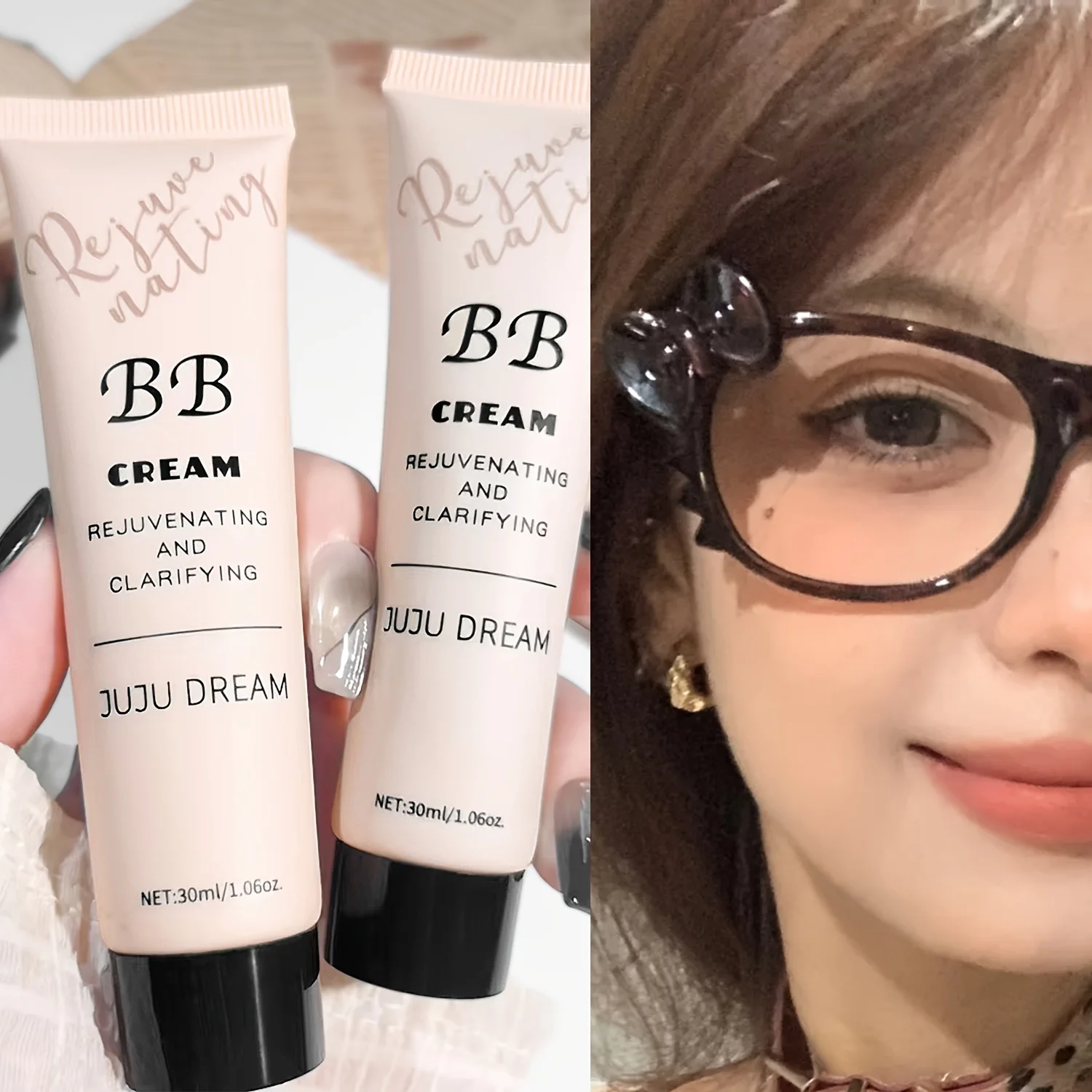 Natural Concealer BB Cream, moisturizing and nourishing, Korean natural translucent primer, long-lasting for all skin types