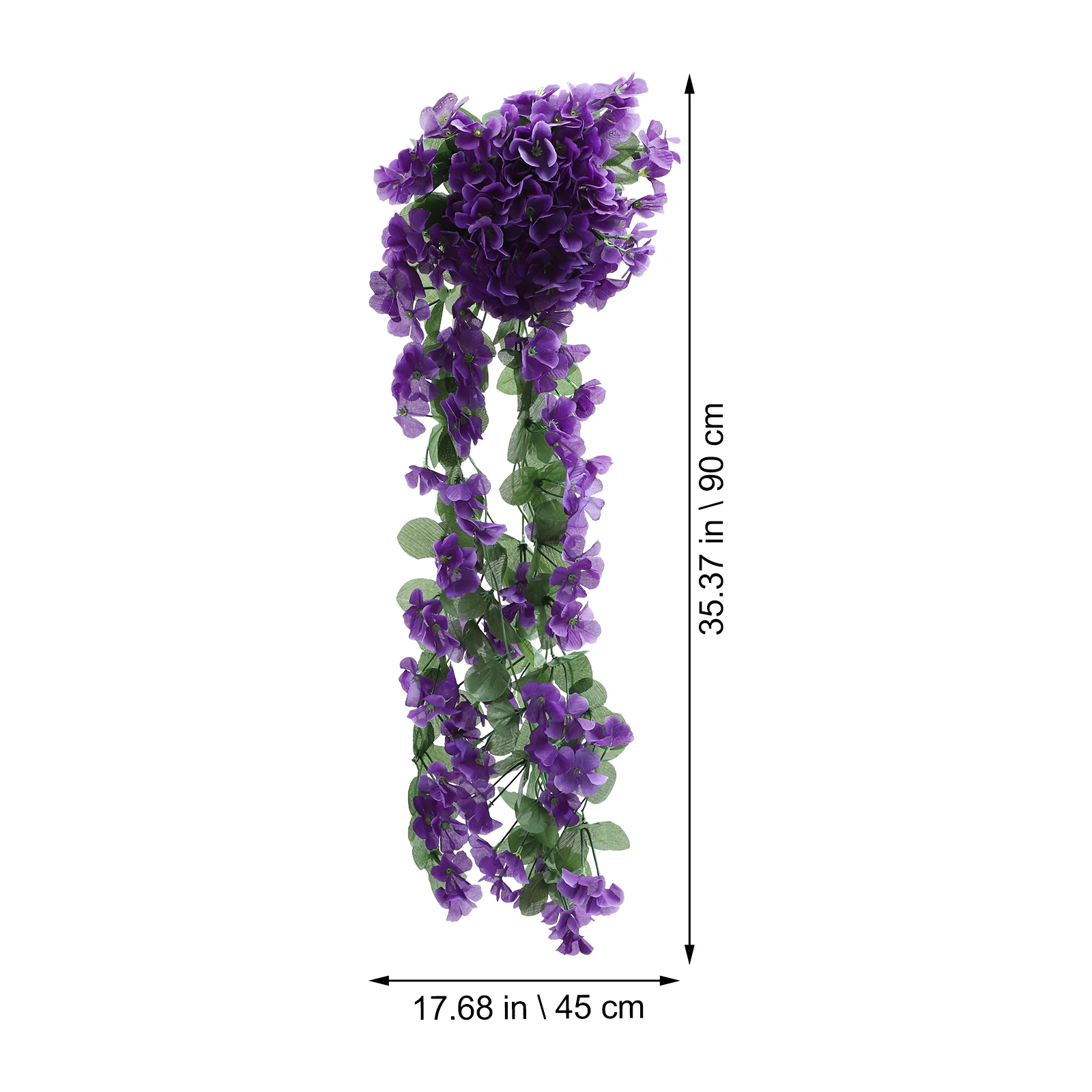 

High grade Silk Simulation Violet Hanging Fake Flowers Home Decor Wall Hanging Faux Flower Decoration Reusable