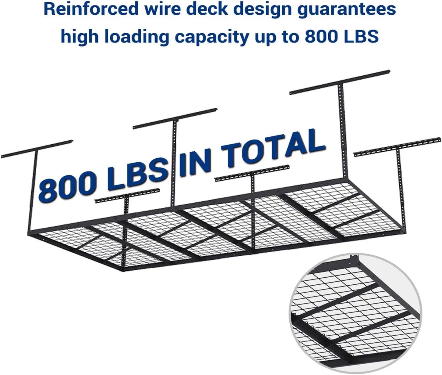 4x8 Overhead Garage Storage Rack,ปรับโรงรถSystem,Heavy Duty MetalโรงรถเพดานStorage Racks