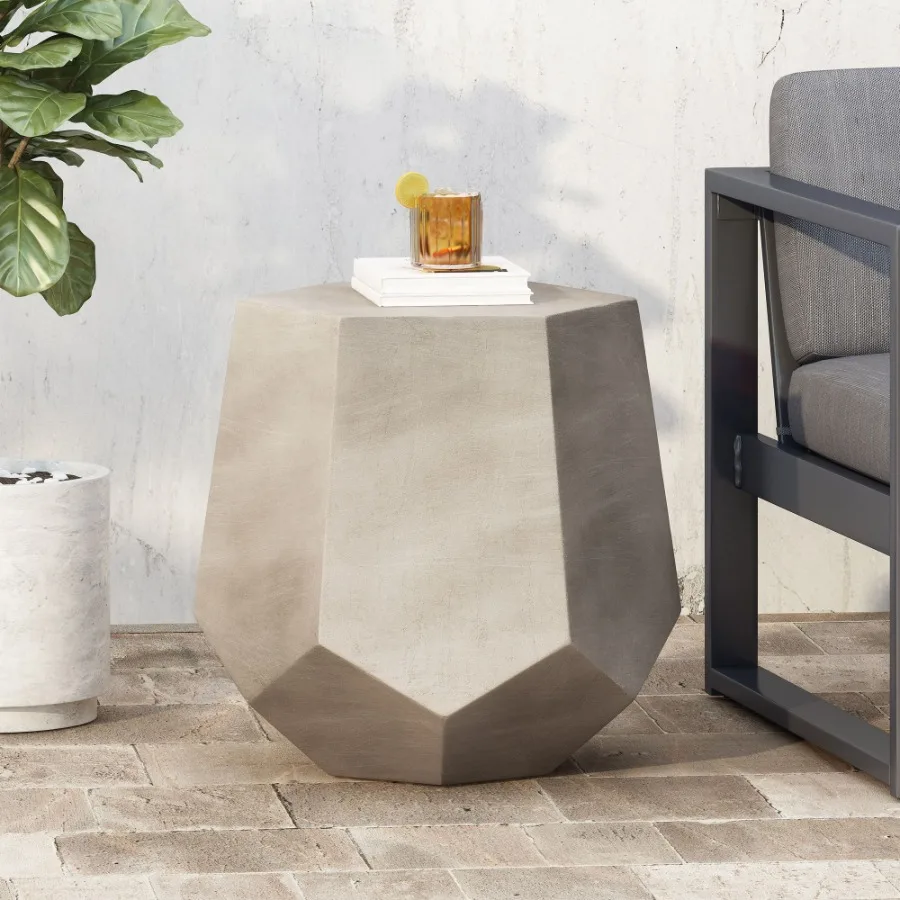 

Outdoor CALGARY SIDE TABLE Light Grey