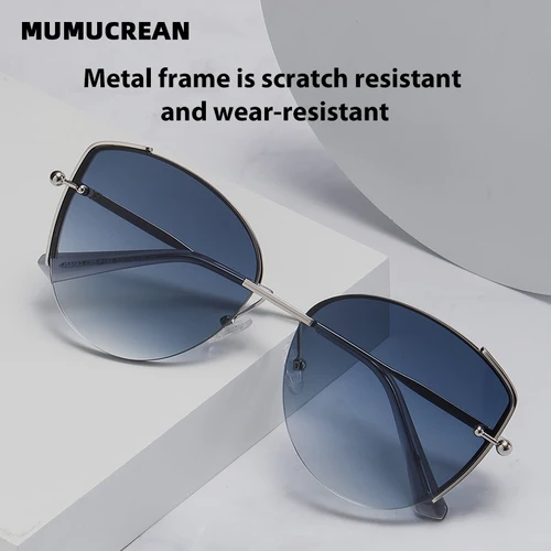 Imagen 2 del producto Nuevas gafas de sol de nailon y metal, gafas de sol de protección solar versátiles a la moda para disparar en la calle, gafas de conducción para conducir un coche