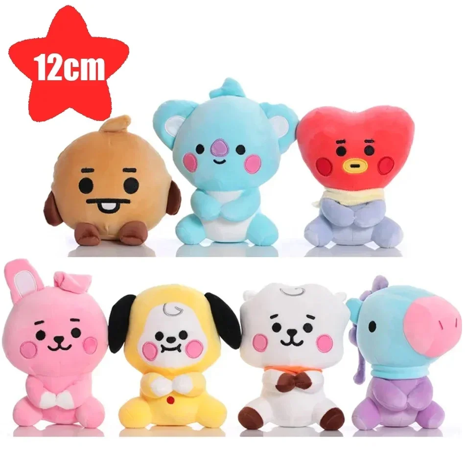 B-T-21 Cartoon-Tier Plüschtier Schlüsselanhänger Handy-Anhänger Tata Koay Shooky Mang Cooky Büro-Entspannungsgeschenk für Freunde Rucksack