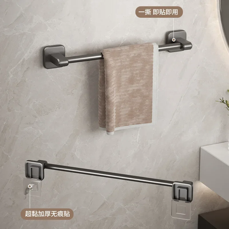 L 30/40/50CM Space aluminum towel rack Toilet storage Bathroom accessories Storage rack Single and double pole towel rack