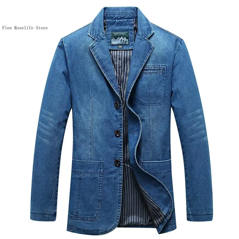 Spring and Autumn Denim Casual Loose Jacket Coat Men