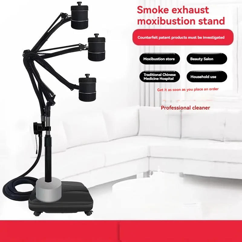 Anti-Scald Foldable Vertical/Hanging Moxibustion Stand with Smoke-Gathering Design