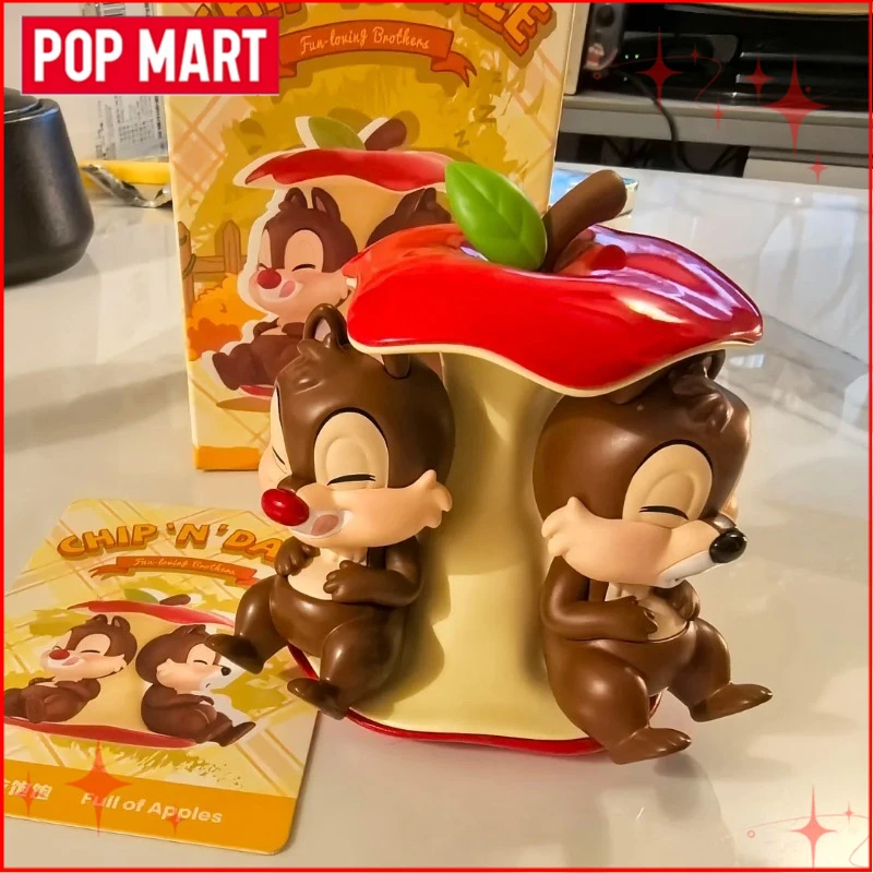 ของแท้จาก POPMART ดิสนีย์ ชิปแอนด์เดล ซีรีส์พี่น้องที่รักการสนุกสนาน กล่องสุ่มฟิกเกอร์อนิเมะ ของเล่น ของขวัญคริสต์มาส