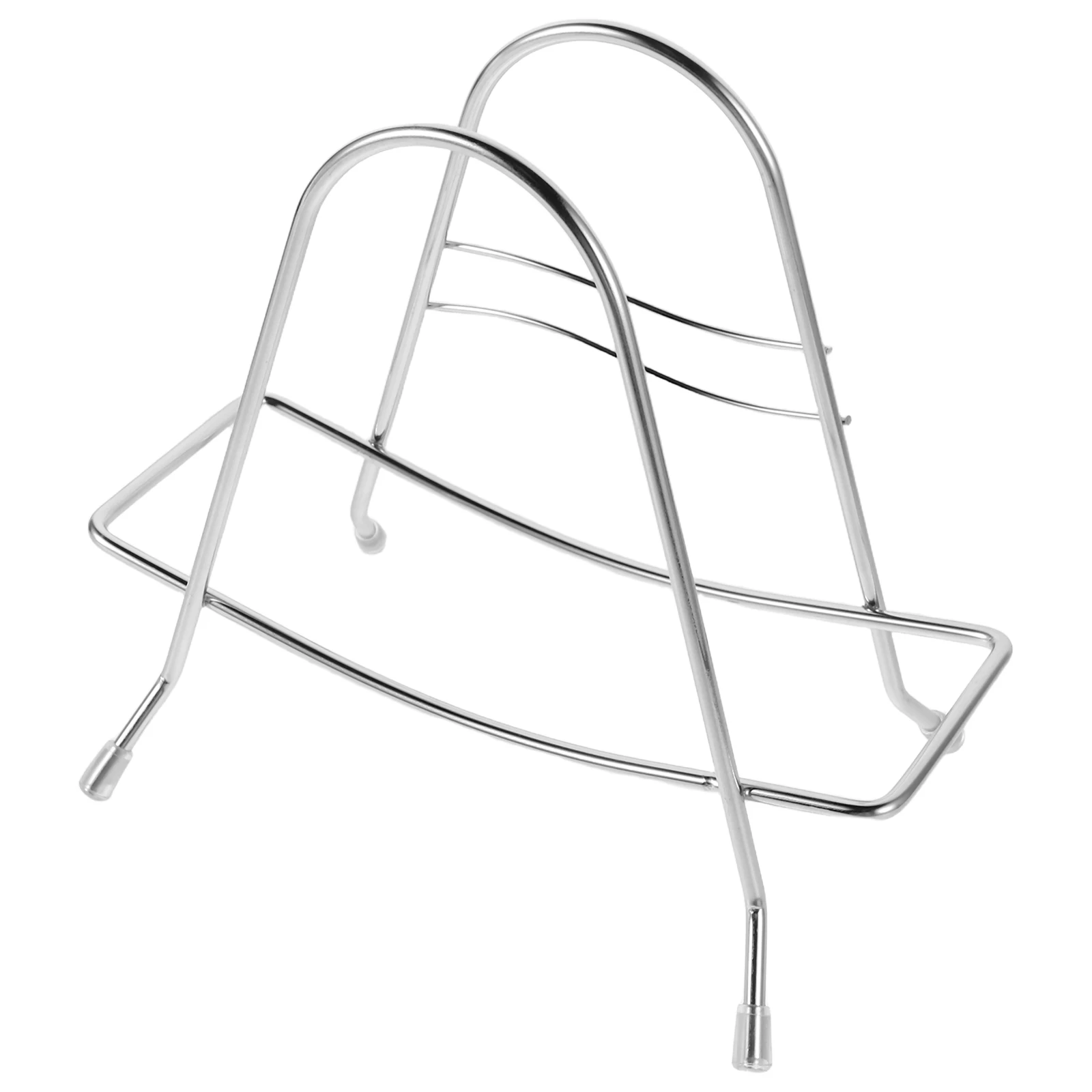 

Stainless Steel Kitchen Knife Holder Cutting Board Stand Rack Silver Counter Organizer Storage Solution Drainage System