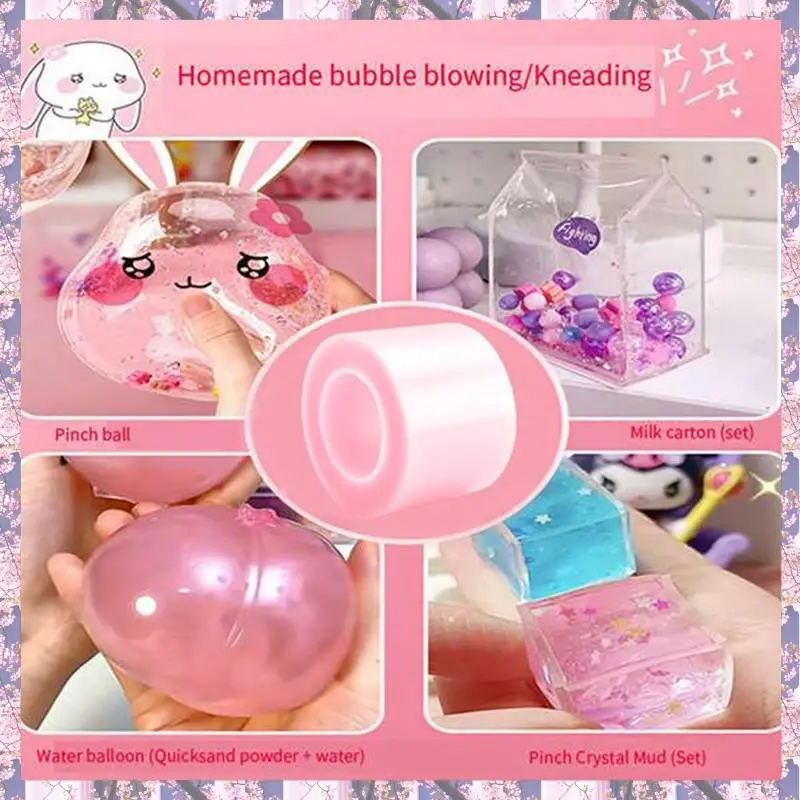 

T84C-2X Pet Nano Glue Kneading Music Blowing Bubble Full Set Of Nano Tape Double-Sided Paste Blowing Bubble Toy A