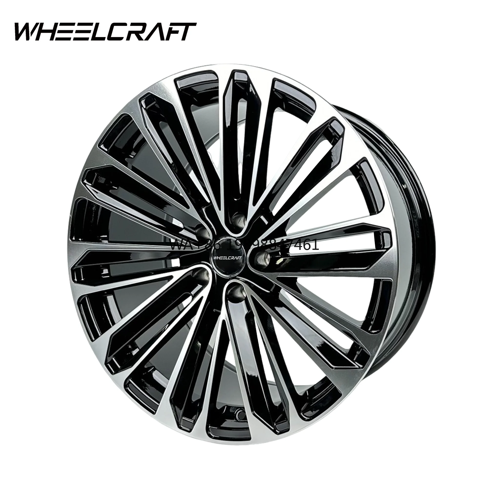 Aluminum Casting 20 Inch Alloy Wheels 9.5J 26mm Offset Multi Spoke Black Milling Retrofit Upgrade Wheels for