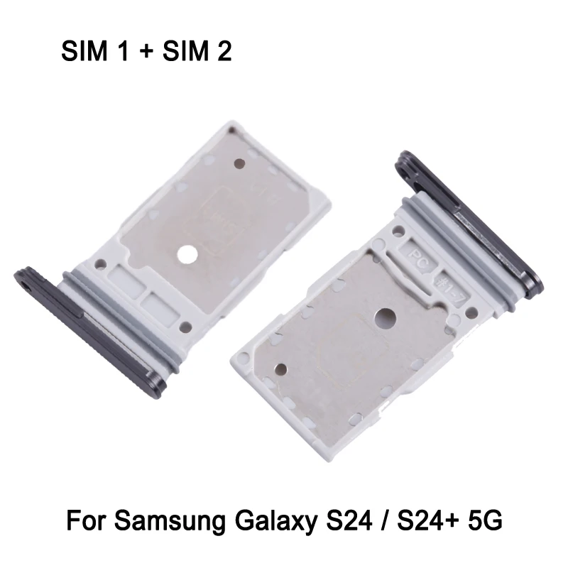 SIM 1+ SIM 2 Card Tray For Samsung Galaxy S24 / S24 Plus 5G Phone Dual SIM Card Tray Spare Part