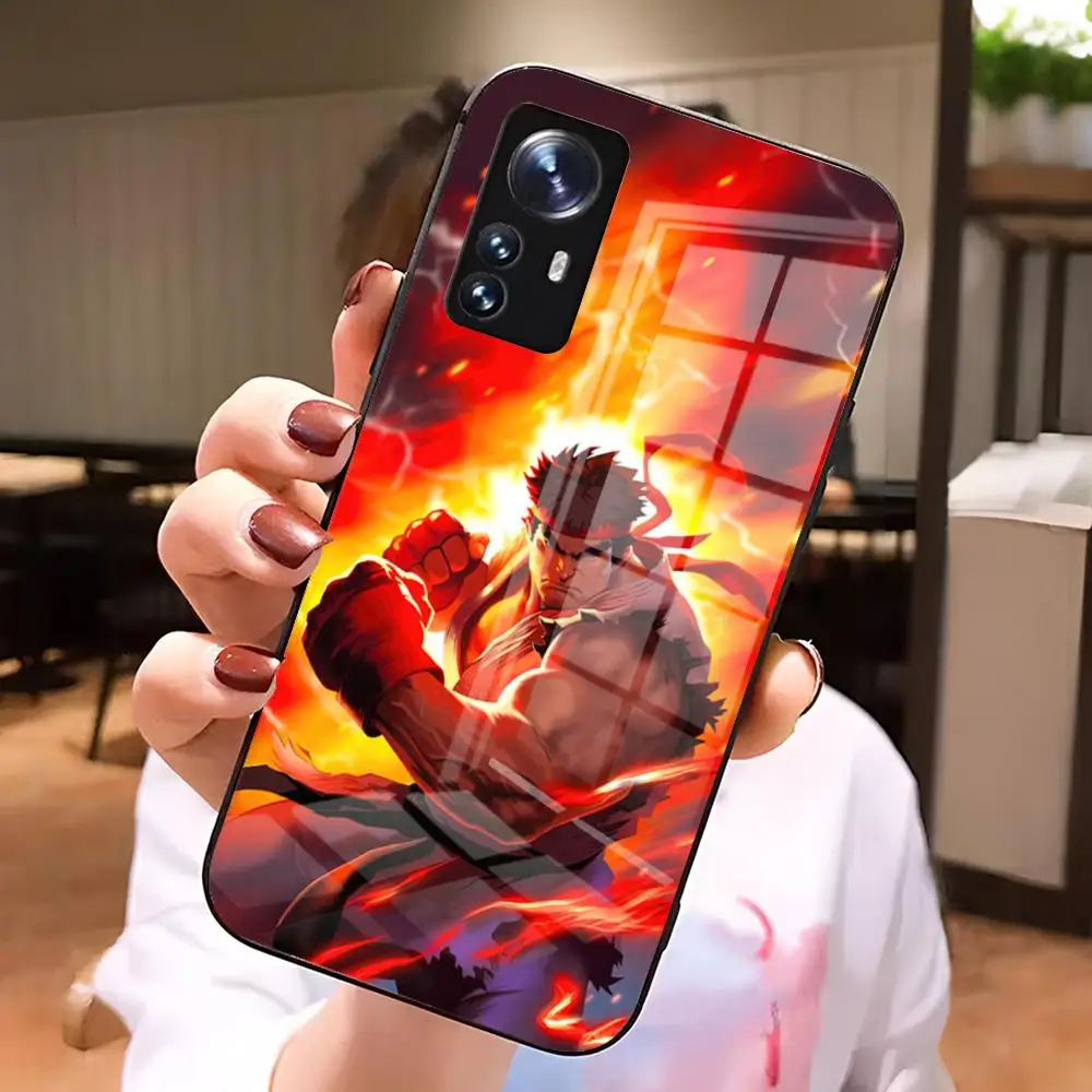 Street Fighter Ryu Phone Case For Samsung S25 S24 S23 S22 S21 S20 Plus Ultra Note20 Glass Phone Case Popular Premium