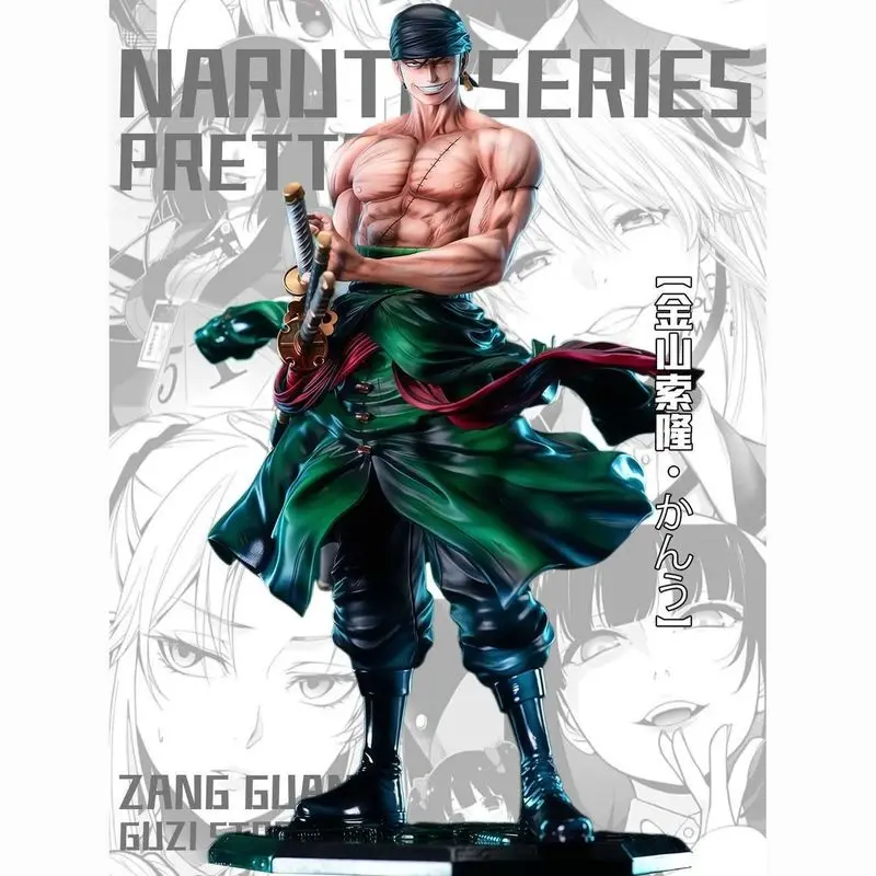 

One Piece Anime Peripheral Golden Mountain Zoro Statue - Anime Desk Decoration Trendy Collectible Gift