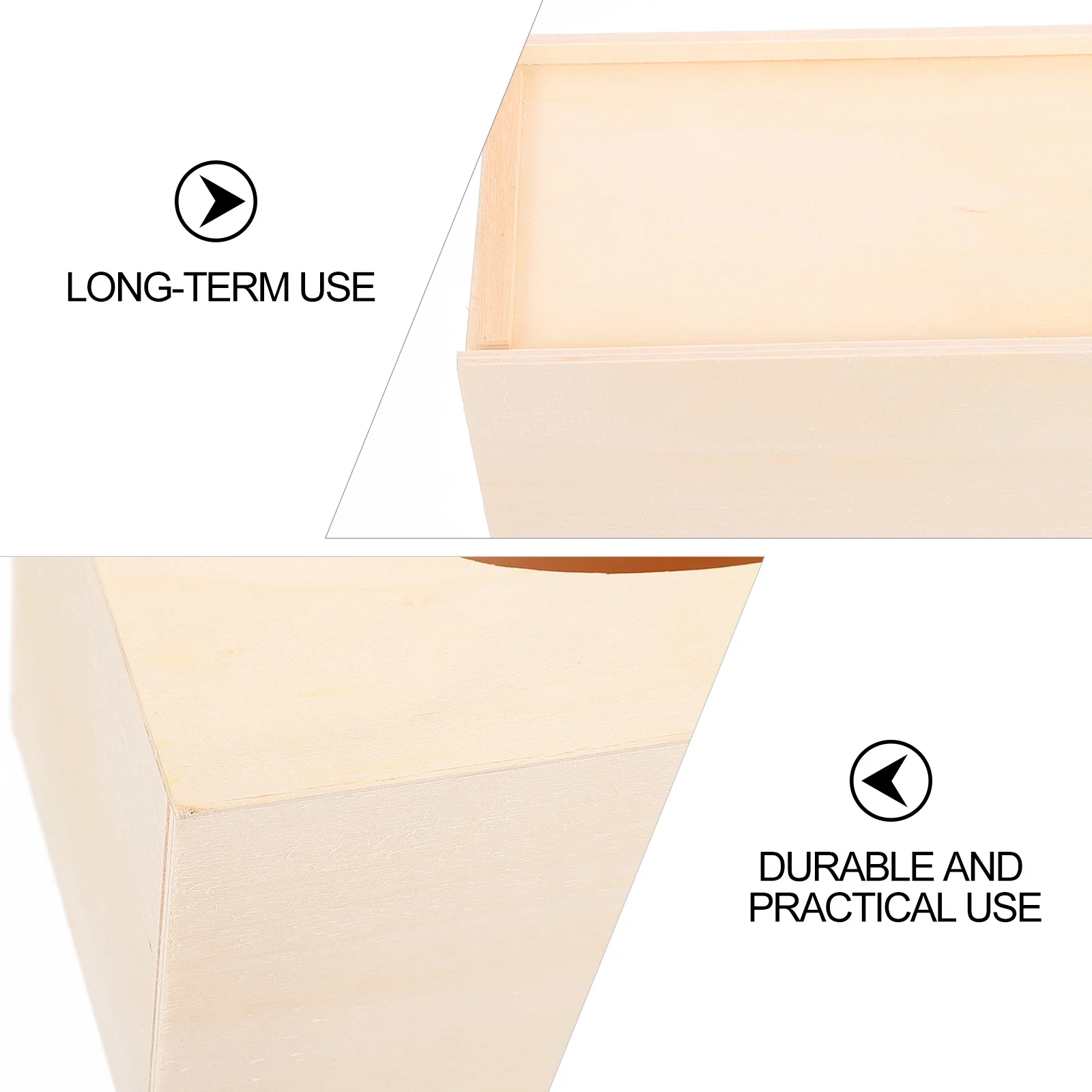 2 قطعة من حاملات المناديل الخشبية DIY صناديق المناديل المصنوعة يدويًا بلون عادي خفيف الوزن محمول للأطفال صندوق مناديل خشبية منزلية #2