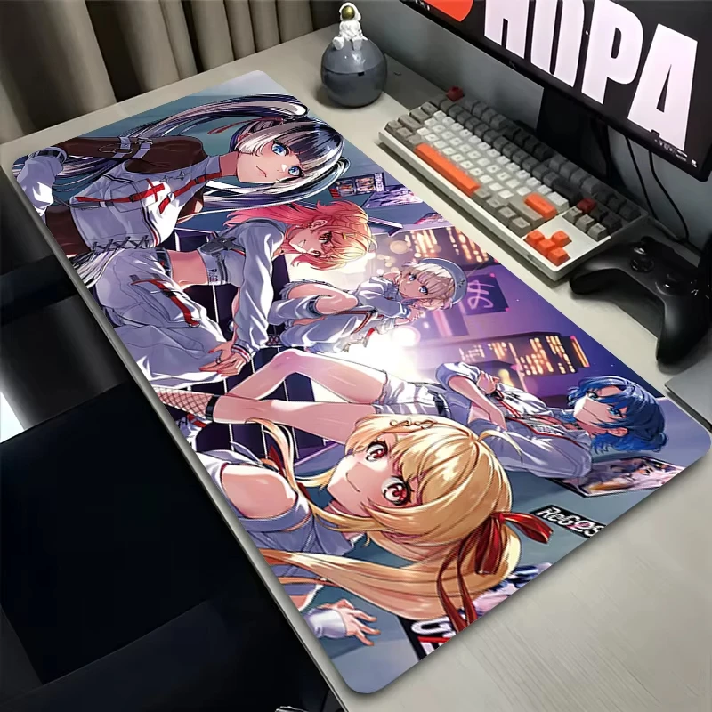 Large Mouse Pad Anime Girl, Non-Slip Rubber Extended Desktop Mat, Gaming Keyboard Pad for PC Laptop, Office Accessories