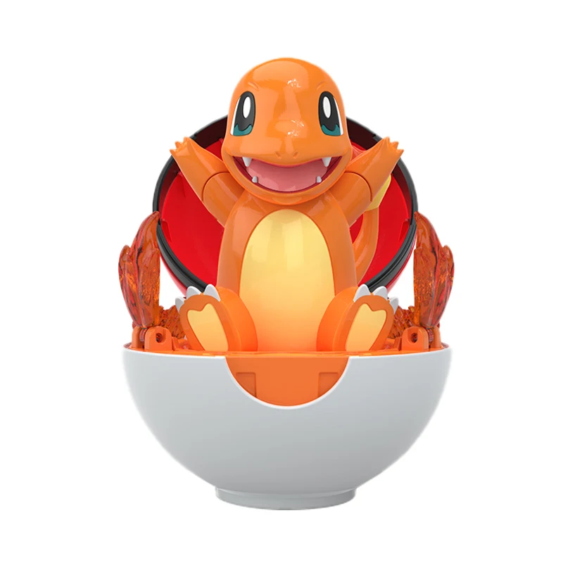Pokemon Figur Bulbasaur Eevee Charmander Squirtle Pikachu Piplup Cubone Mimikyu Jigglypuff Pokeball Spielzeug Ornament Puppe