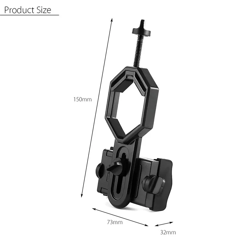 Universal Celular Adaptador, Clip Mount, Binocular, Monocular, Spotting Scope, Telescópio, Suporte do telefone, Ocular Suporte