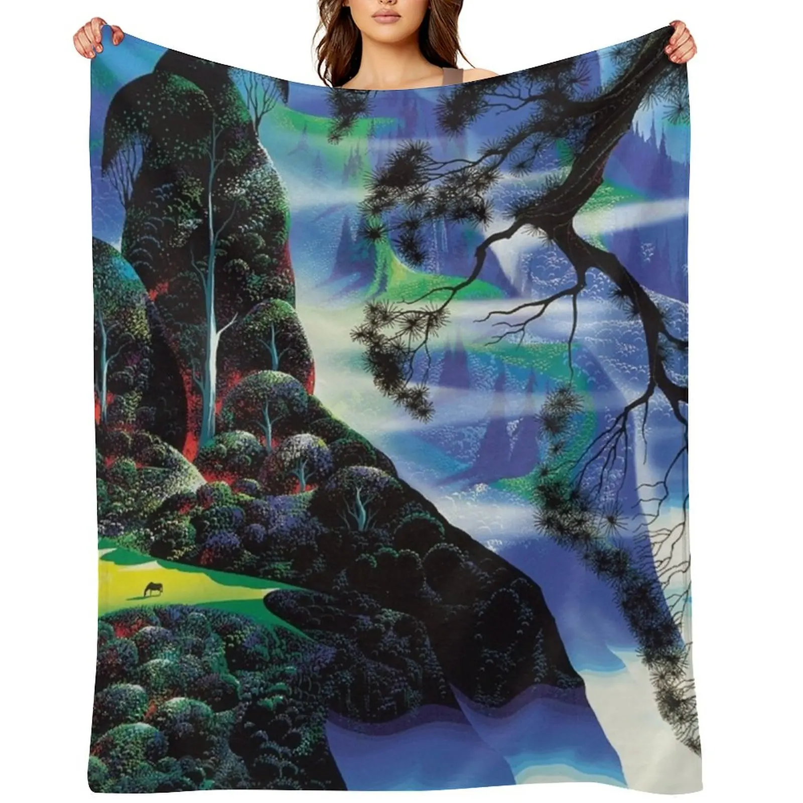 

eyvind earle Throw Blanket Luxury Retros for winter Blankets