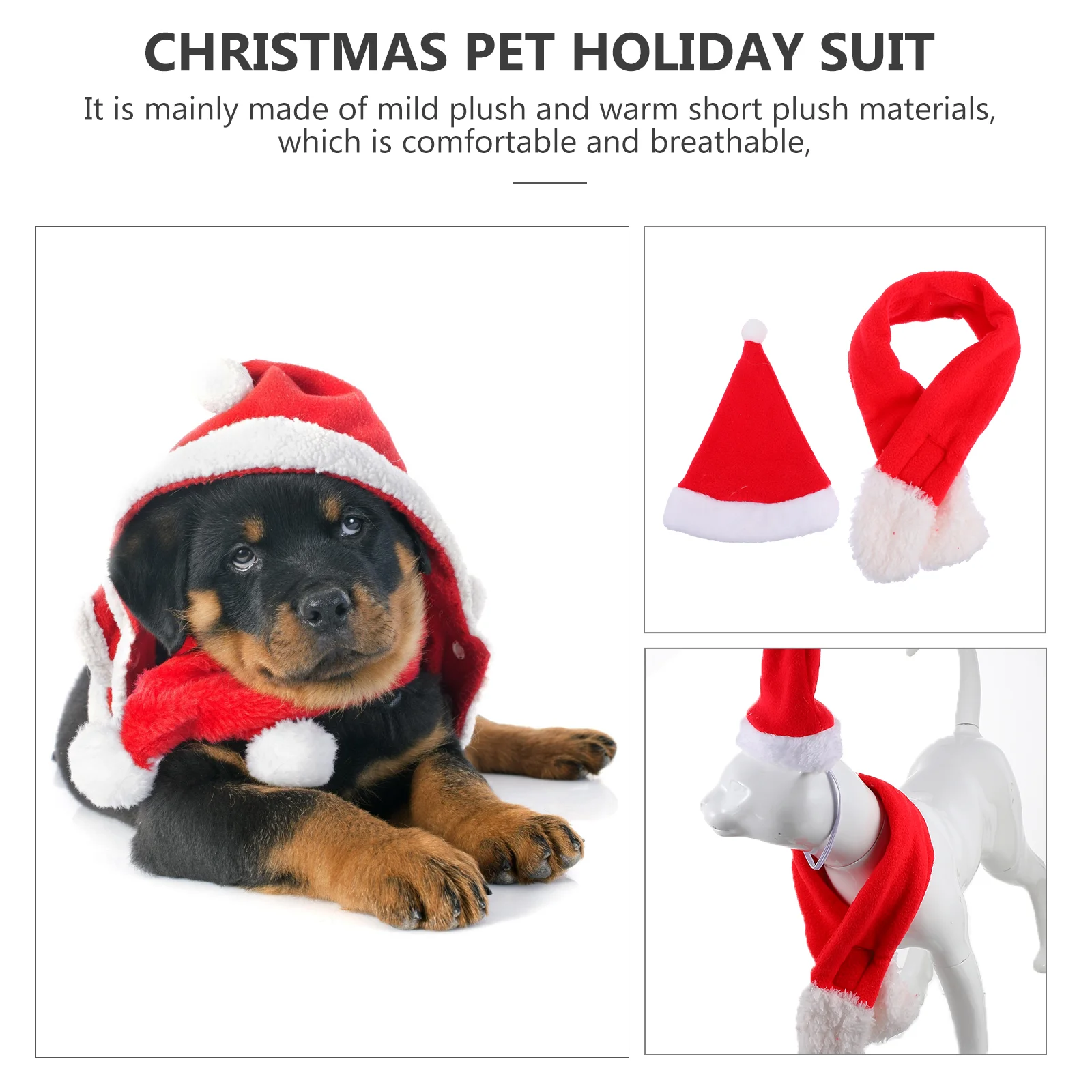 

Pet Scarf Hat Christmas Theme Clothes Small Dog Costume Xmas Suit Outfits Hair Accessories Decorations Decorate