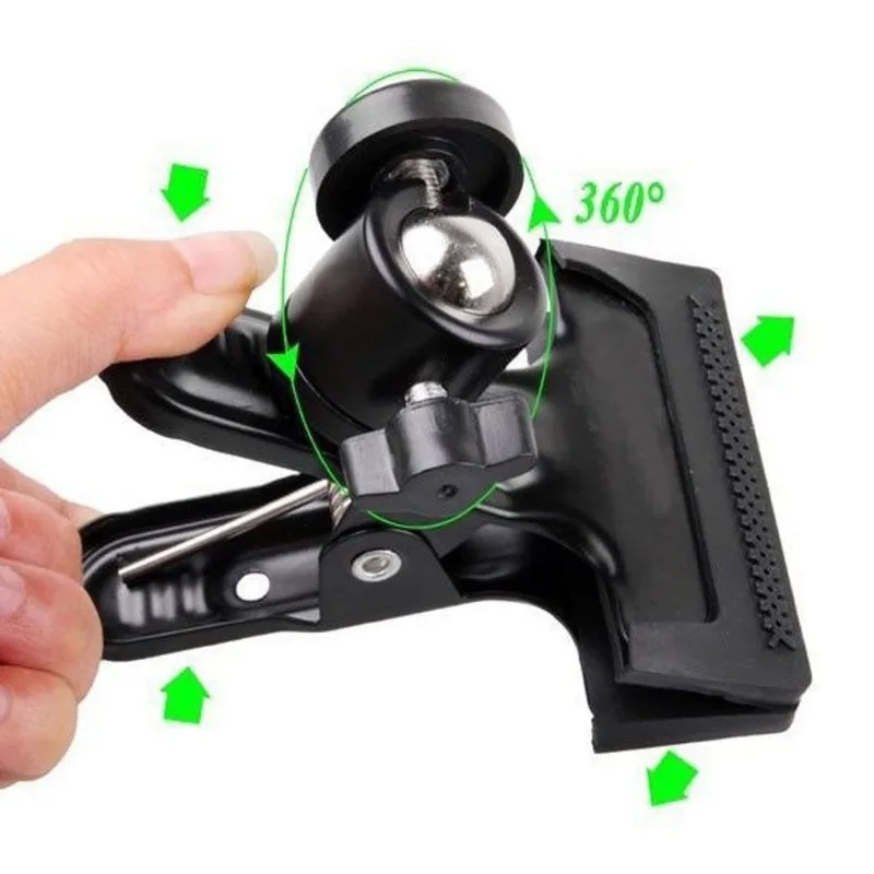 Camera Spherical Gimbal, Powerful Clip, Flash Clip Bracket, Desktop Bracket, Background Panel Clip Universal