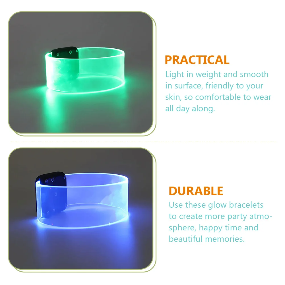 

Glow Bracelets Wristband LED Party Supplies Women Kids Light Night Party Supplies Up Bracelet Birthday Nightclub Glowsticks
