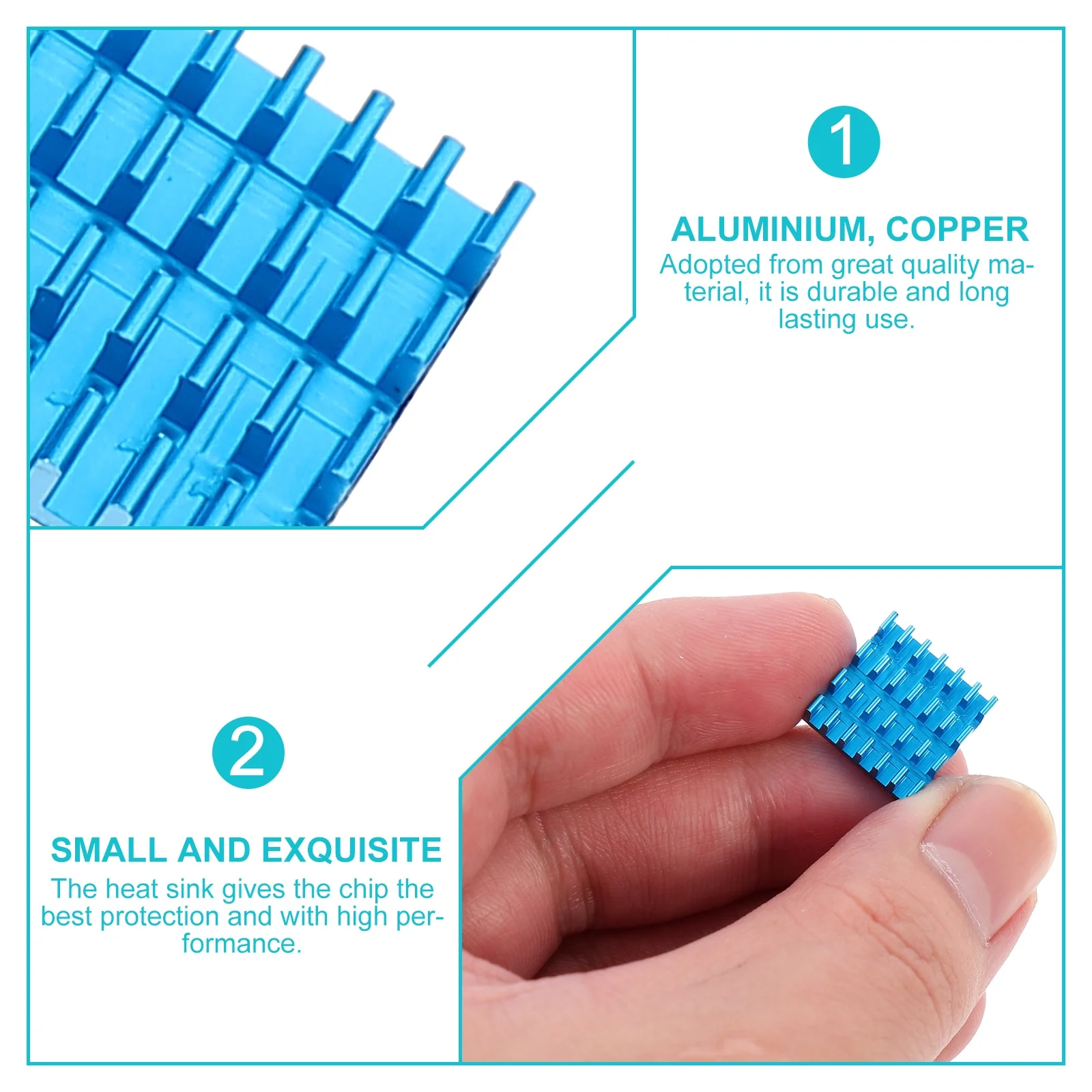 

6pcs Aluminum Sink For Ic Board Radiator 4B Chip Aluminum Voltage Regulator Heat Sink Cooler Metal Voltage