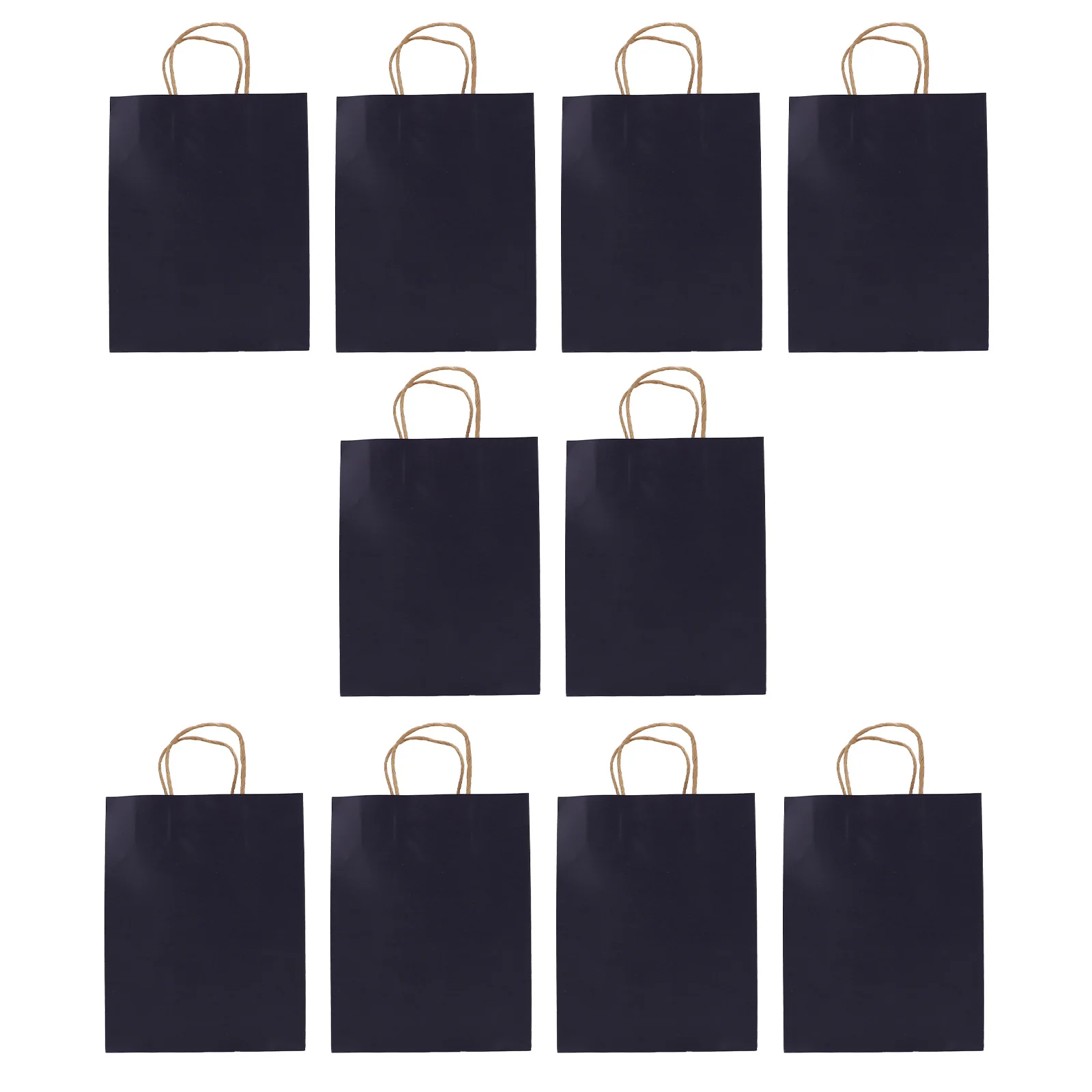 

10pcs Kraft Paper Shopping Bags Thickened Sturdy Disposable Oilproof Waterproof Bread Packing Gift Package Grocery BagReusable