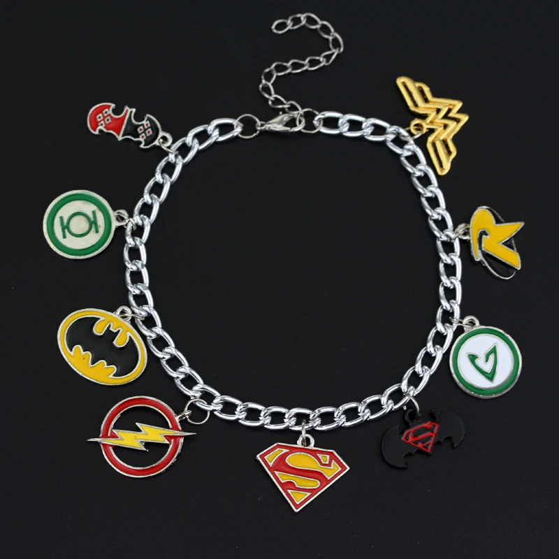 Pulsera de la Liga de la Justicia, Pulsera con el Logo del Superhéroe Rayo, Accesorios para Fanáticos de Películas, Regalos