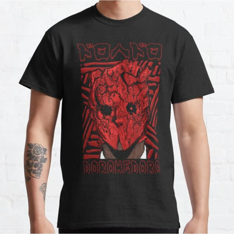 

Shin 0405 Manga Dorohedoro caiman Anime T shirt kaiman Manga Men's print Graphic Tee 100% cotton Y2K clothes All size tops