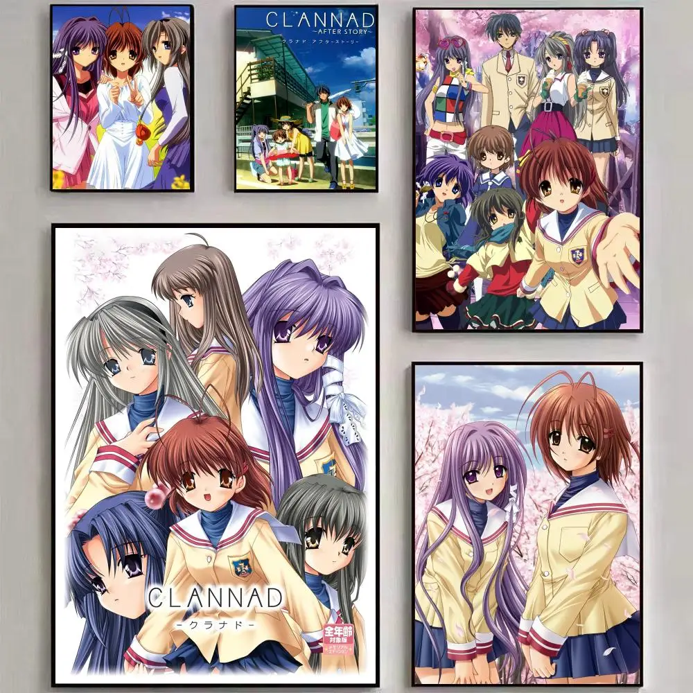 Póster de Anime C-CLANNAD, arte impreso para pared, adecuado para sala de estar, dormitorio, bar, salón, decoración del hogar, regalo