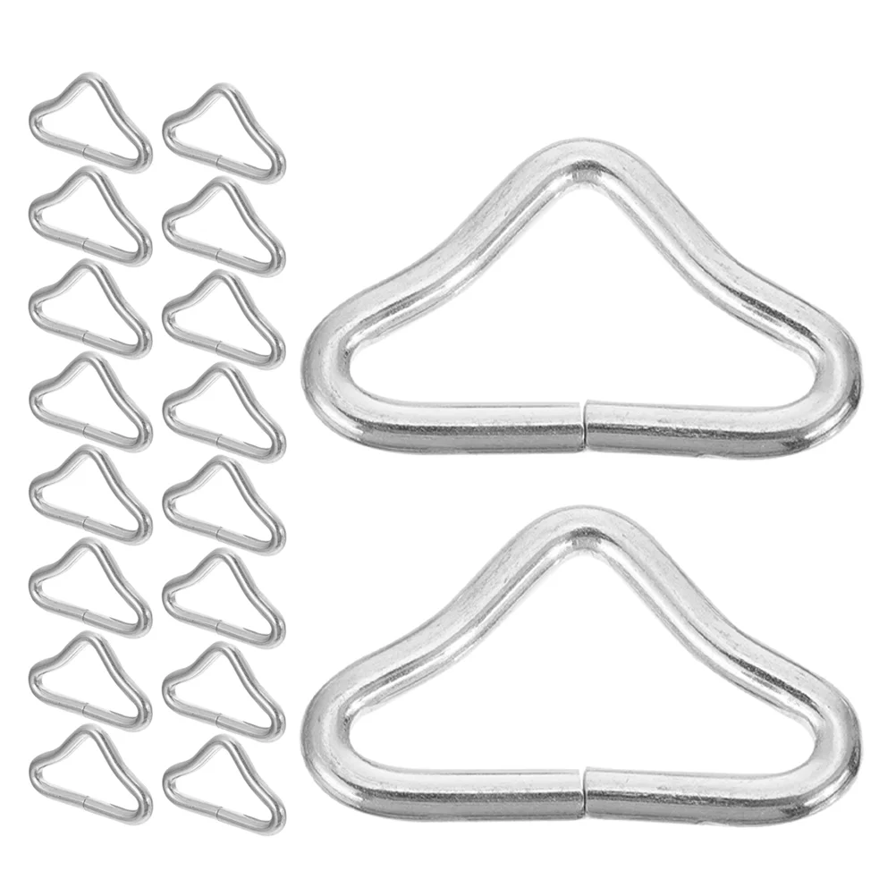 

50 Pcs Trampoline Reusable Rings Buckle for Kids DIY Buckles Jumping Cloth Triangle