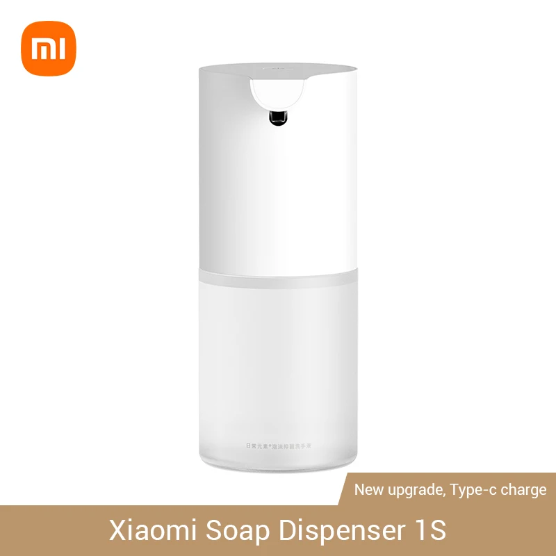 Дозатор для мыла Xiaomi 1S, встроенный аккумулятор, порт Type-C, автоматическая индукционная ручная стиральная машина Mijia, дозатор пены Mi, новинка 2023 года