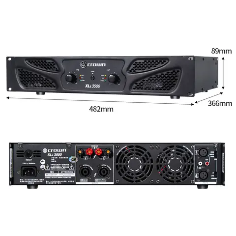 2x1000W Sound Amplifier 3 Sensitivity Setting Amp Cooling Fan Professional Amplifiers For Home Theater KTV Stage Sound System DJ