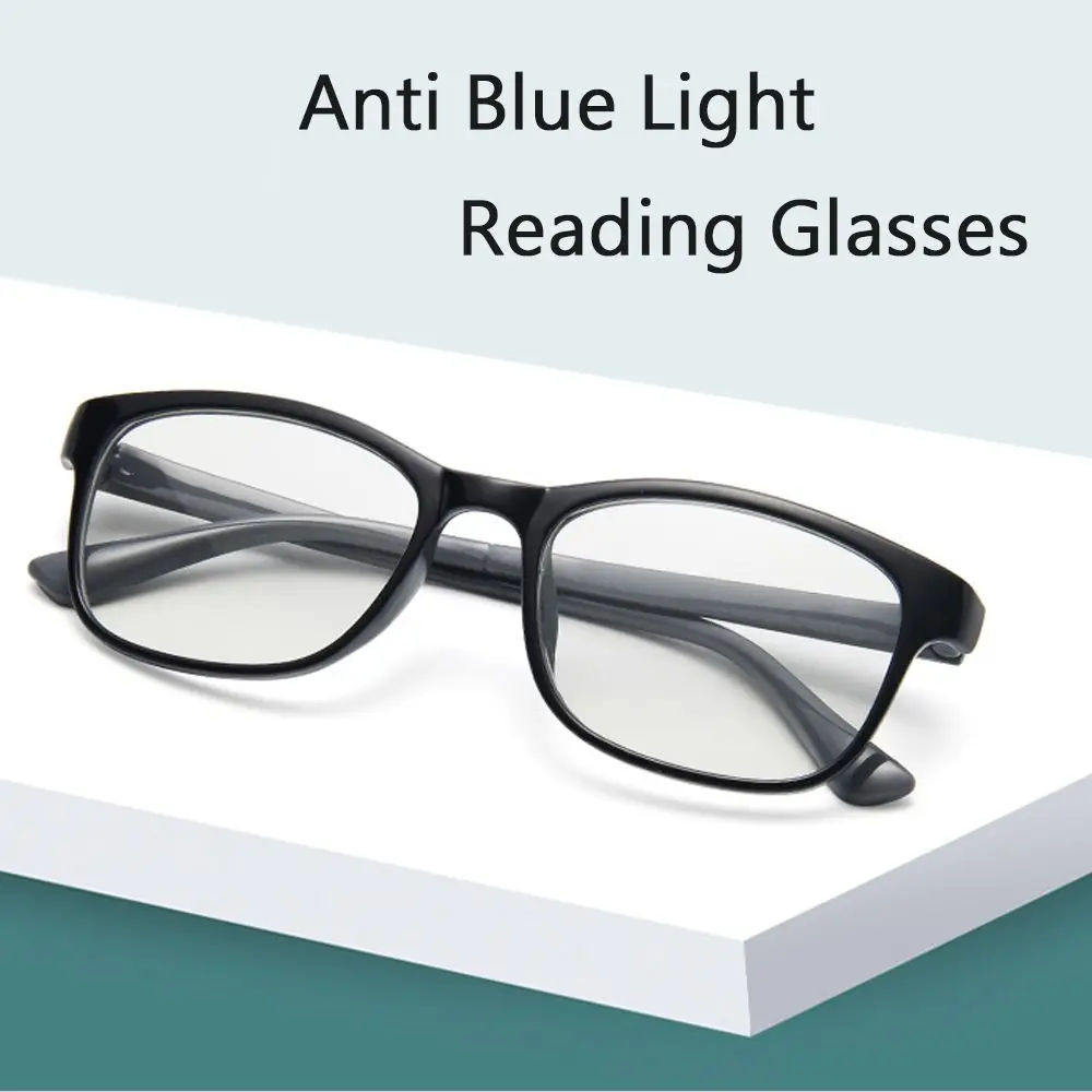 Gafas de lectura para hombre y mujer, lentes transparentes con película Azul, espejo plano, montura para ordenador