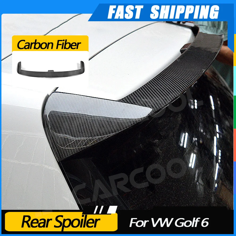 

JMCARCOOL задний спойлер на крышу из углеродного волокна для VW Golf 6 VI MK6 Standard 2010-2013 VX Style FRP Верхние крылья для губ Внешнее украшение