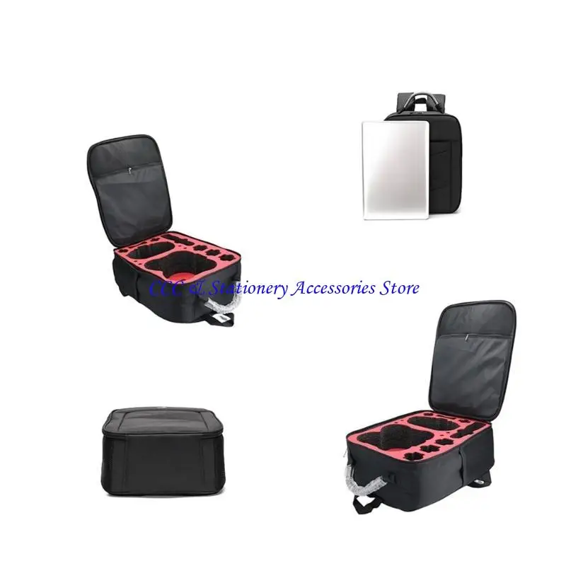 

Q1JC Сумка для хранения корпусов для Goggles 2 Battery Adadapter Adapter Adapter Cables Anti-Shock Double Plight Sack