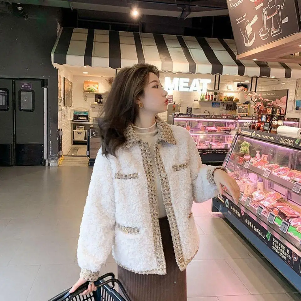 Woman Coat autumn/winter Korean Style turn-down Collar Single Breasted Knitting Wool woman's Coats Dropshipping Sale YPH748