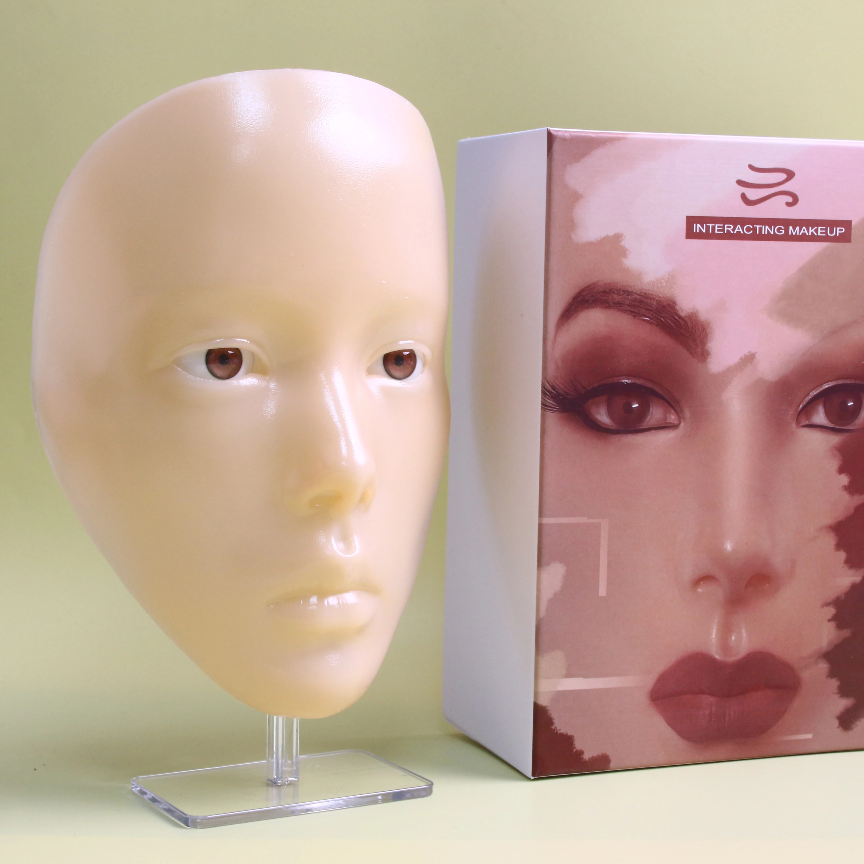 Reusable 5D Eye Eyebrow Makeup Practice Board Silicone Face Tattoo Skin Pad Eyes Mannequin Simulates Real Human Skin