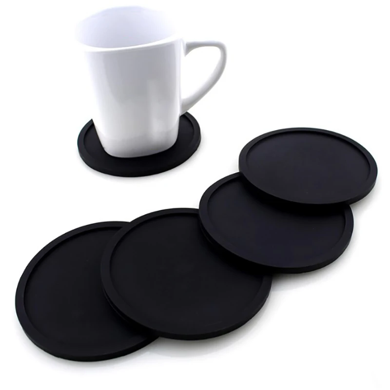 

10Pack Silicone Coasters Set Nonslip Silicone Drink Coasters Heat Resistant Cup Coaster Set Drink Table Pads