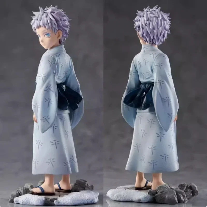 Figuras de acción de Jujutsu Kaisen de 15cm, Satoru Gojo, Kimono infantil, versión Q, modelos coleccionables, estatua, adorno, juguetes para niños, regalos