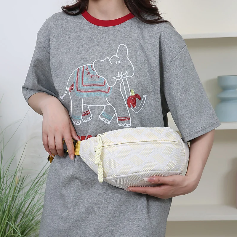 حقيبة كروس محمولة عصرية ومتعددة الاستخدامات للنساء - حقيبة كتف كاجوال بكتف واحد من نسيج النايلون وحقيبة خصر