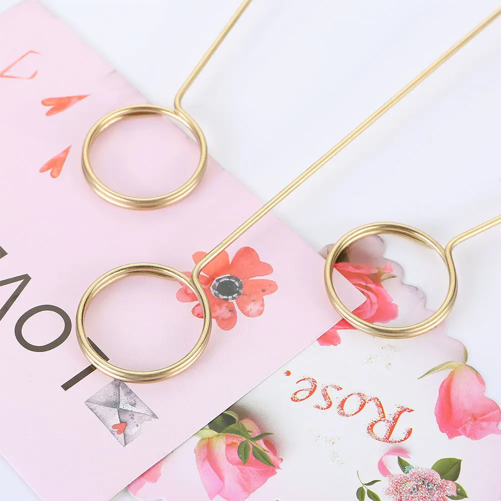 10Pcs Heart Shape Floral Picks Metal Card Holders for Flower Arrangements Wedding Party Table Number Clips Bouquet Card Clamp