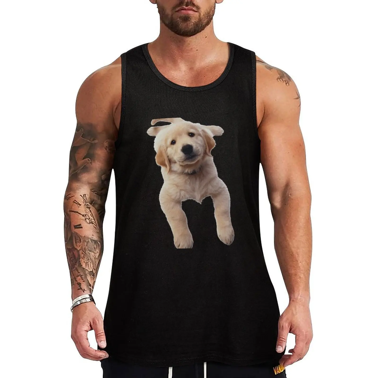 Golden Retriever Tank Top Athletic Muscle Tank Top Workout Sleeveless Training